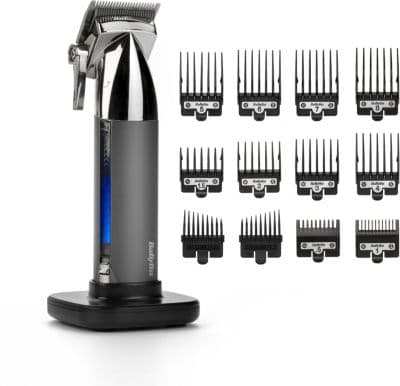 Tondeuse cheveux BABYLISS E996E - super-X metal series, molette réglable, 55 hauteurs de coupe, précision 0,2 mm, 180 mn