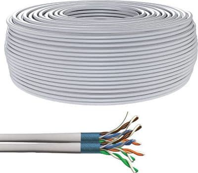 KOMELEC Câble Ethernet Cat 6 rigide blindé 300m