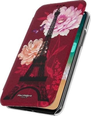 Etui AKASHI Étui Akashi Fleur iPhone X et XS - Rouge