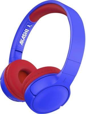 Casque AKASHI pour Enfant avec Micro Bleu et Rouge