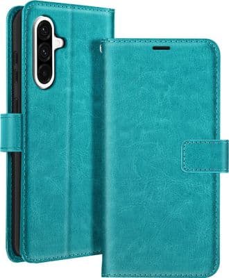 Etui MAYAXESS Samsung A36 Portefeuille Turquoise