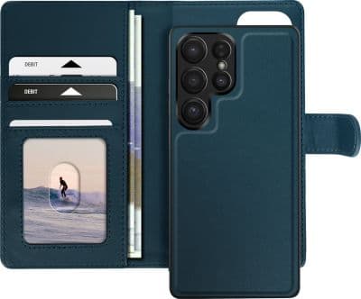 Etui MAYAXESS Portefeuille Bleu Galaxy S25 Ultra