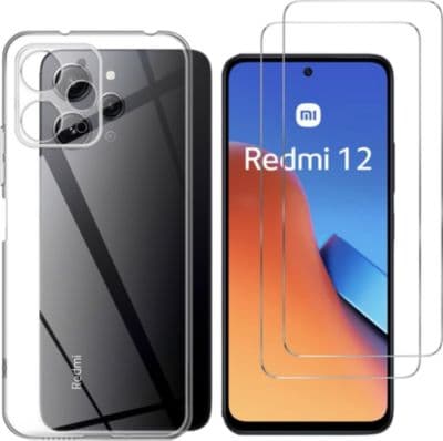 Pack PHONILLICO Xiaomi Redmi 12 - Coque + Verre trempé