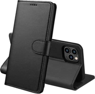 Coque PHONILLICO iPhone 16 Pro - Portefeuille Noir