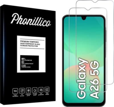 Protège écran PHONILLICO Samsung Galaxy A26 5G - Verre trempé x2