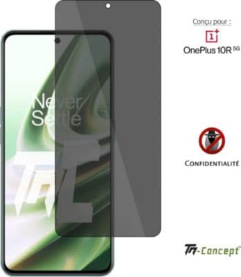 Protège écran TM CONCEPT Verre trempé teinté pour OnePlus 10R 5G