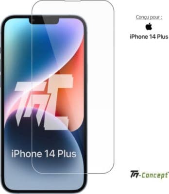 Protège écran TM CONCEPT Verre trempé pour Apple iPhone 14 Plus