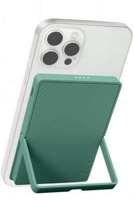 Batterie externe CASYX 5000 mAh Qi2 MagSafe avec bequille vert