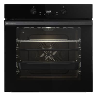 Four encastrable HISENSE BI64223EPBG - Pyrolyse - Chaleur pulsée - Rails télescopiques - Mode Pizza 300°C - Air Fry