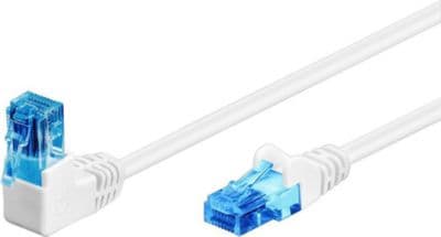 Câble Ethernet GOOBAY Câble RJ45 Cat6a coudé blanc 2 mètres