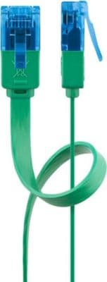 Câble Ethernet GOOBAY Câble RJ45 Cat6a 1m non Blindé plat Vert