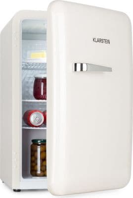 Réfrigérateur 1 porte KLARSTEIN Audrey 70L 3 étagères design rétro Beige