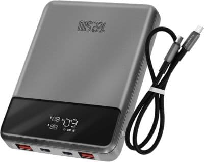 Batterie externe 4 SMARTS 20000mAh 2 USB-C + 2 USB Gris Sidéral