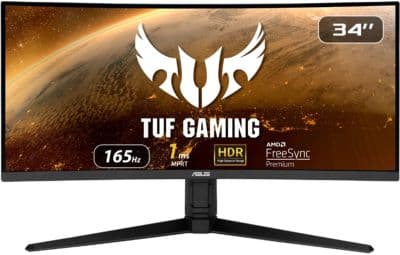 Ecran PC Gamer ASUS TUF VG34VQL1B 34" Incurvé WQHD 165Hz VA HDR 400 HDMI 2.1 AMD FreeSync