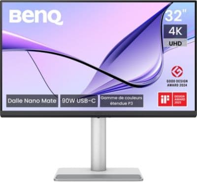 Ecran PC 4K BENQ MA320U 32'' Nano IPS UHD Nano mate HDR USB-C 90W