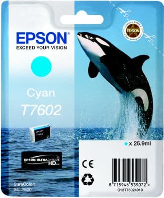 Cartouche d'encre EPSON T7602 cyan Orque