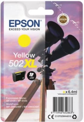 Cartouche d'encre EPSON 502 Jaune XL Série Jumelles