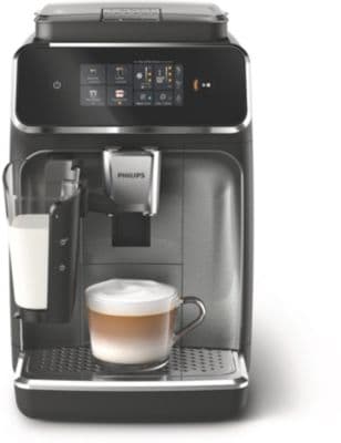 Expresso Broyeur PHILIPS EP2339/10 cafetière à grain LatteGo série 2300, 4 boissons, SilentBrew, Noir