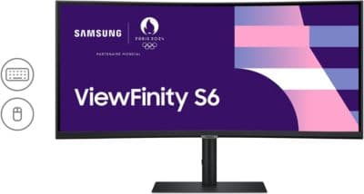 Ecran PC SAMSUNG ViewFinity S6 S65UC 34" VA incurvé WQHD 100 HDMI DP USB-C 90W