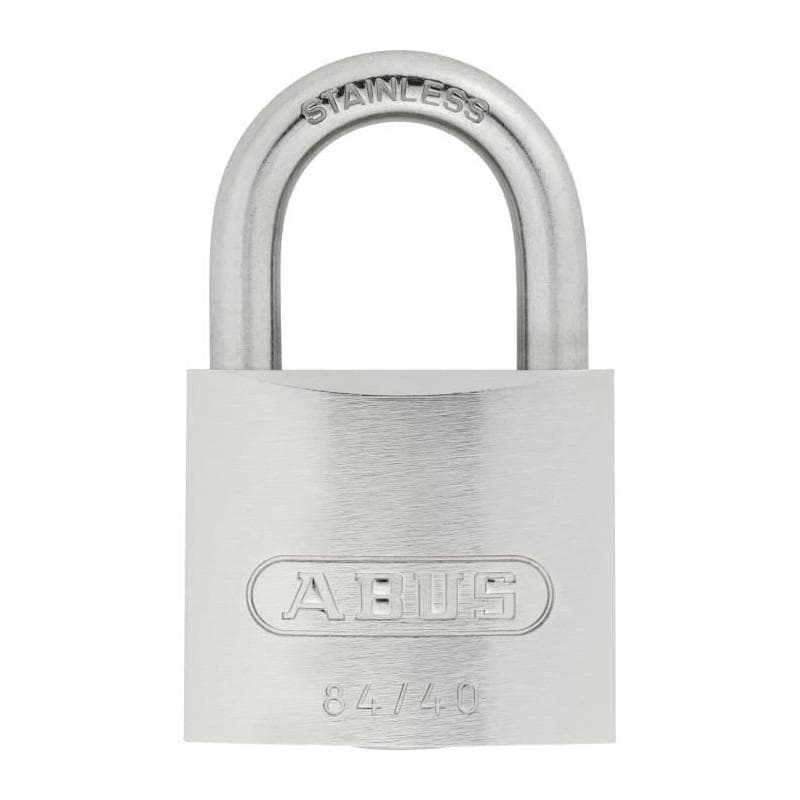 Cadenas en laiton massif - ABUS - 84IB/40 - Anse inox - Pieces intérieures anti-corrosion