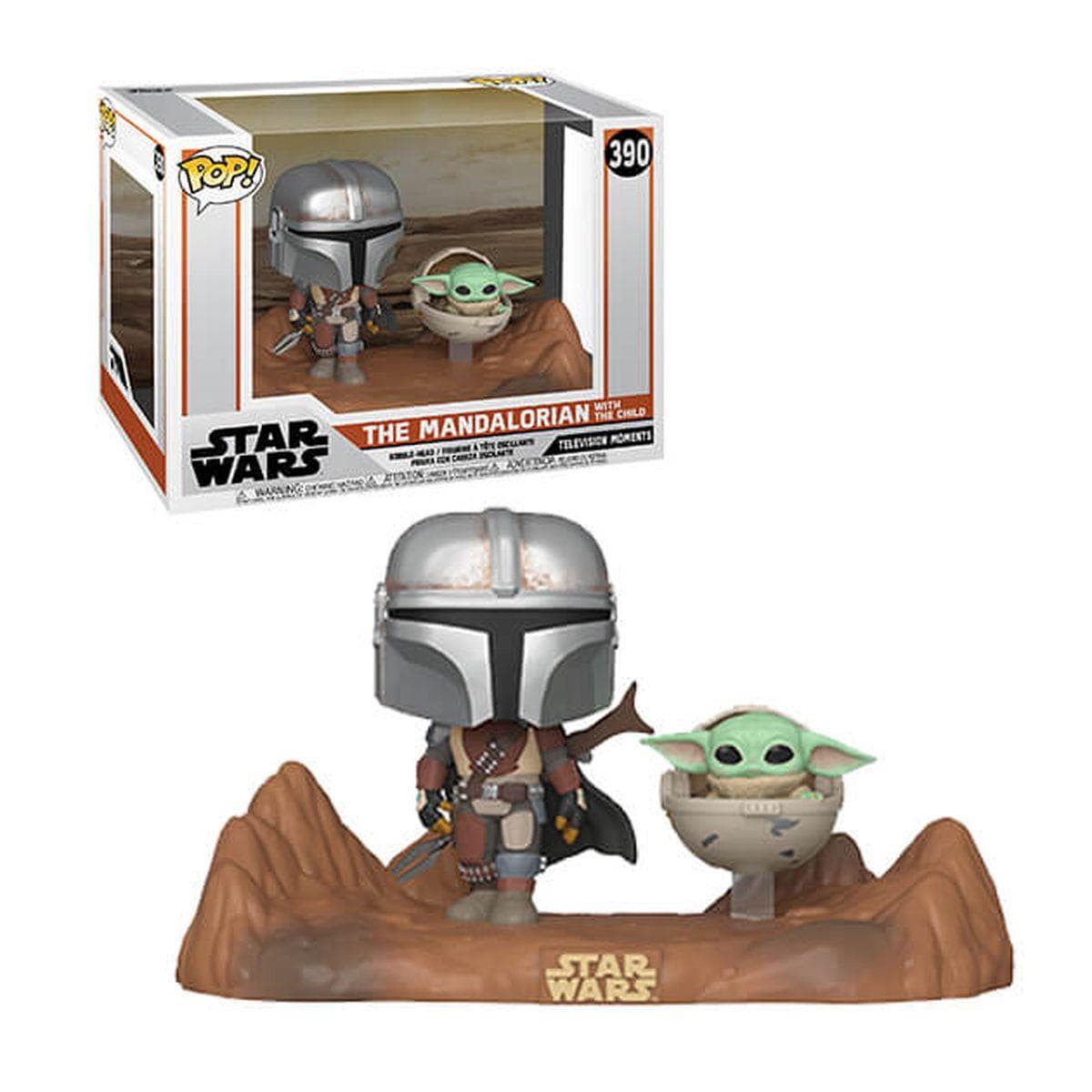 Figurine Pop Le Mandalorian et Bébé Yoda Star Wars
