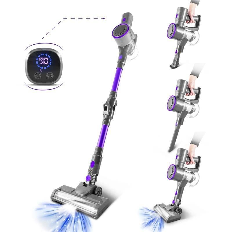 Vortex - Aspirateur Balai Sans Fil - 160w - Autonomie(35min) - Filtre Hepa - Tube Pliable - 2 Modes D'aspiration