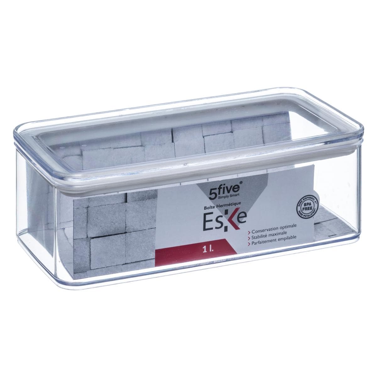 5 FIVE SIMPLY Boite hermétique rectangulaire 1 litre