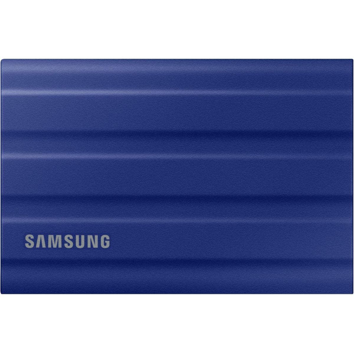 Disque dur ssd externe portable 2to t7 shield bleu