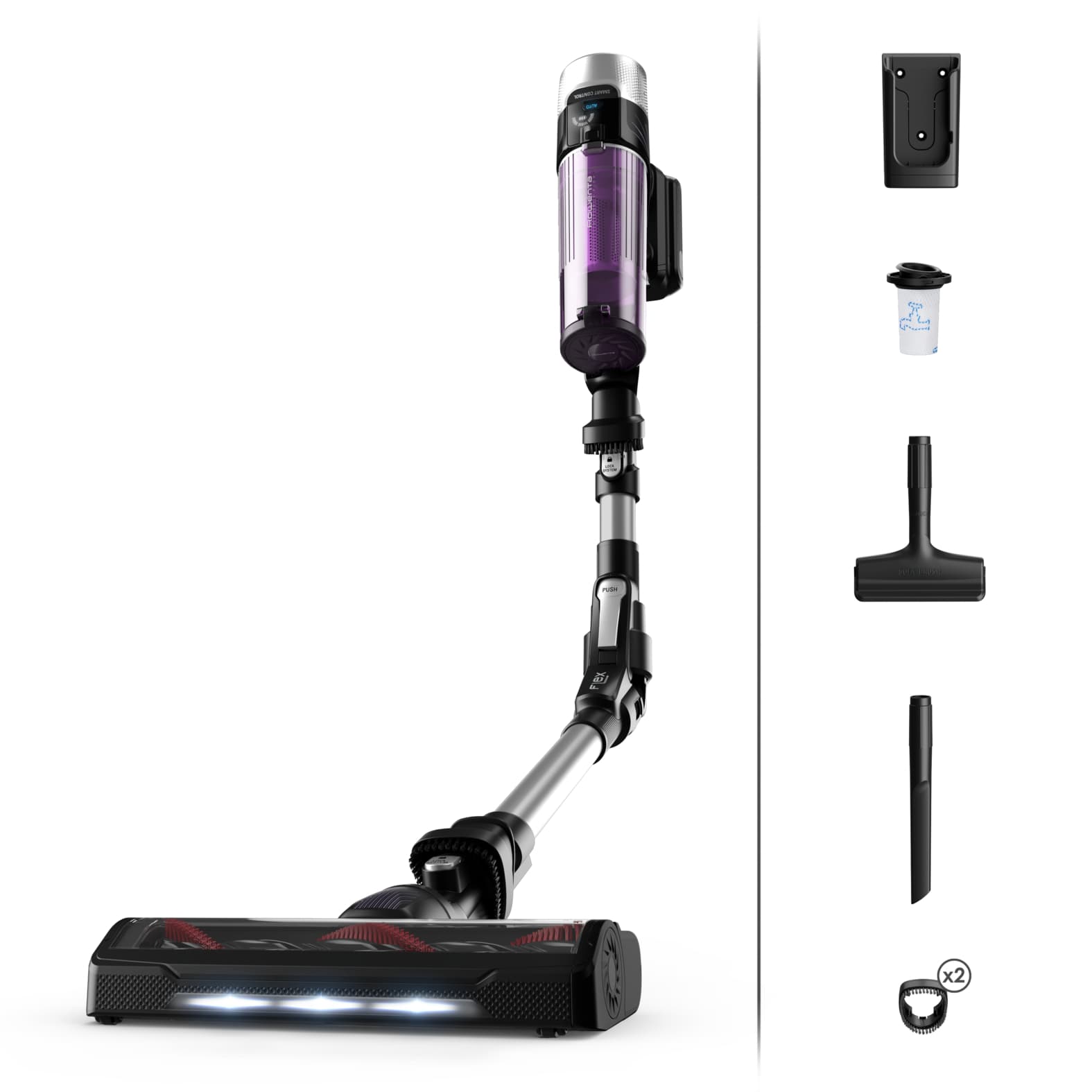Aspirateur balai sans filX-FORCE FLEX 9.60 RH2037WO - Noir et violet