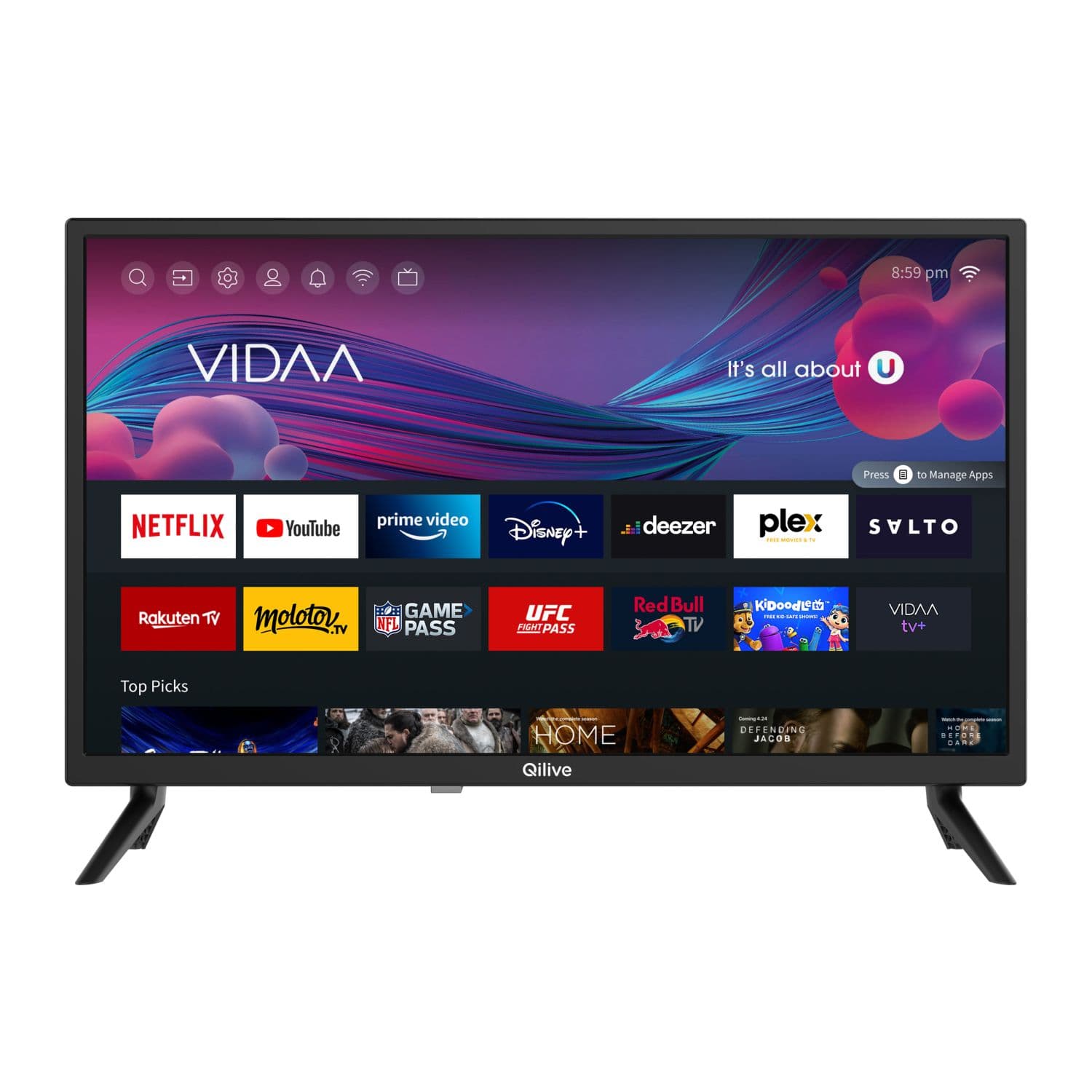 QILIVE Q24HS231B TV DLED HD 60 cm Smart TV