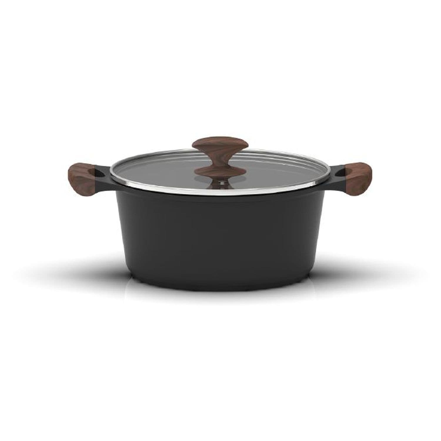 ACTUEL Faitout induction + couvercle 24 cm - Noir