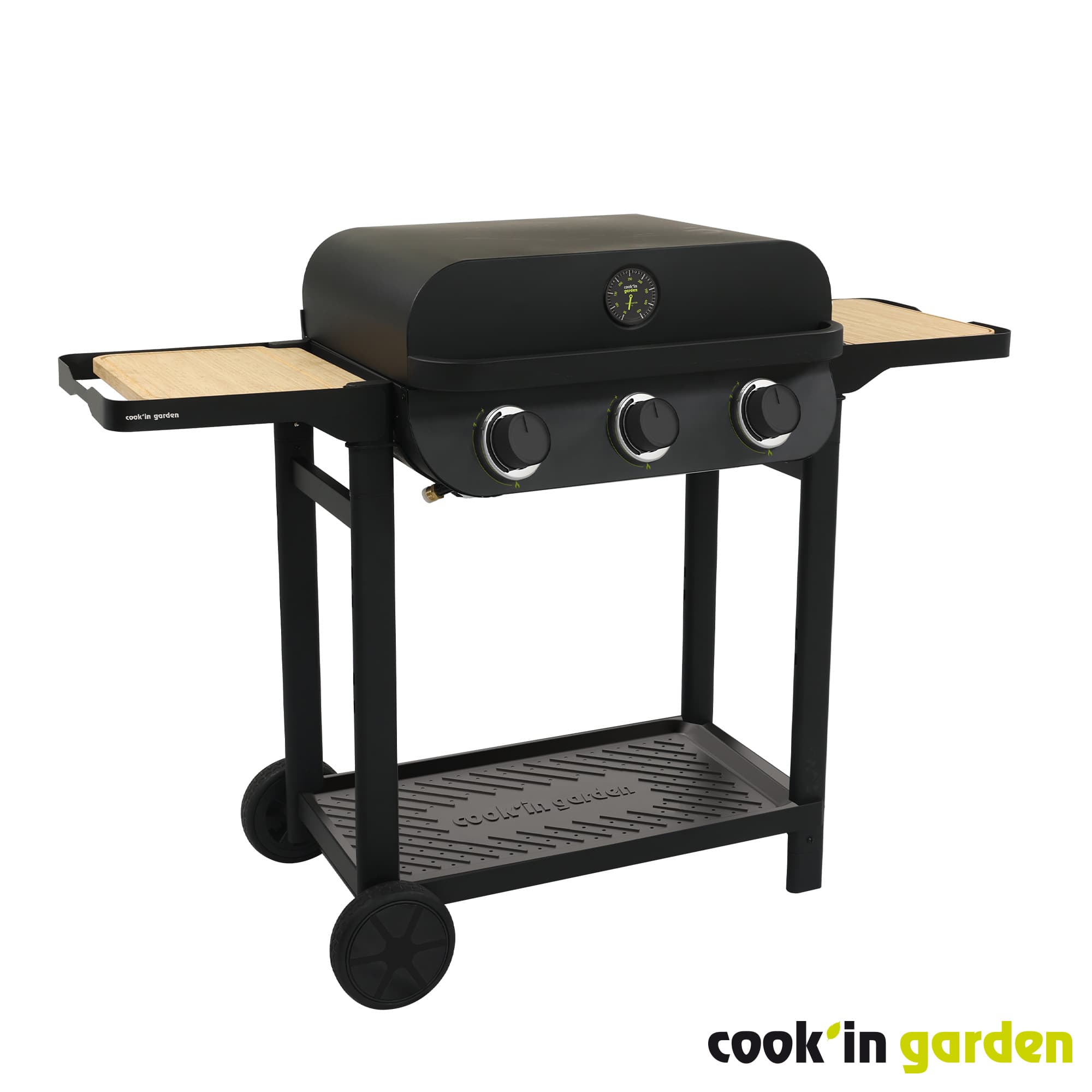 Barbecue gaz - 3 brûleurs - 8-4KW - Acier - FLAVO