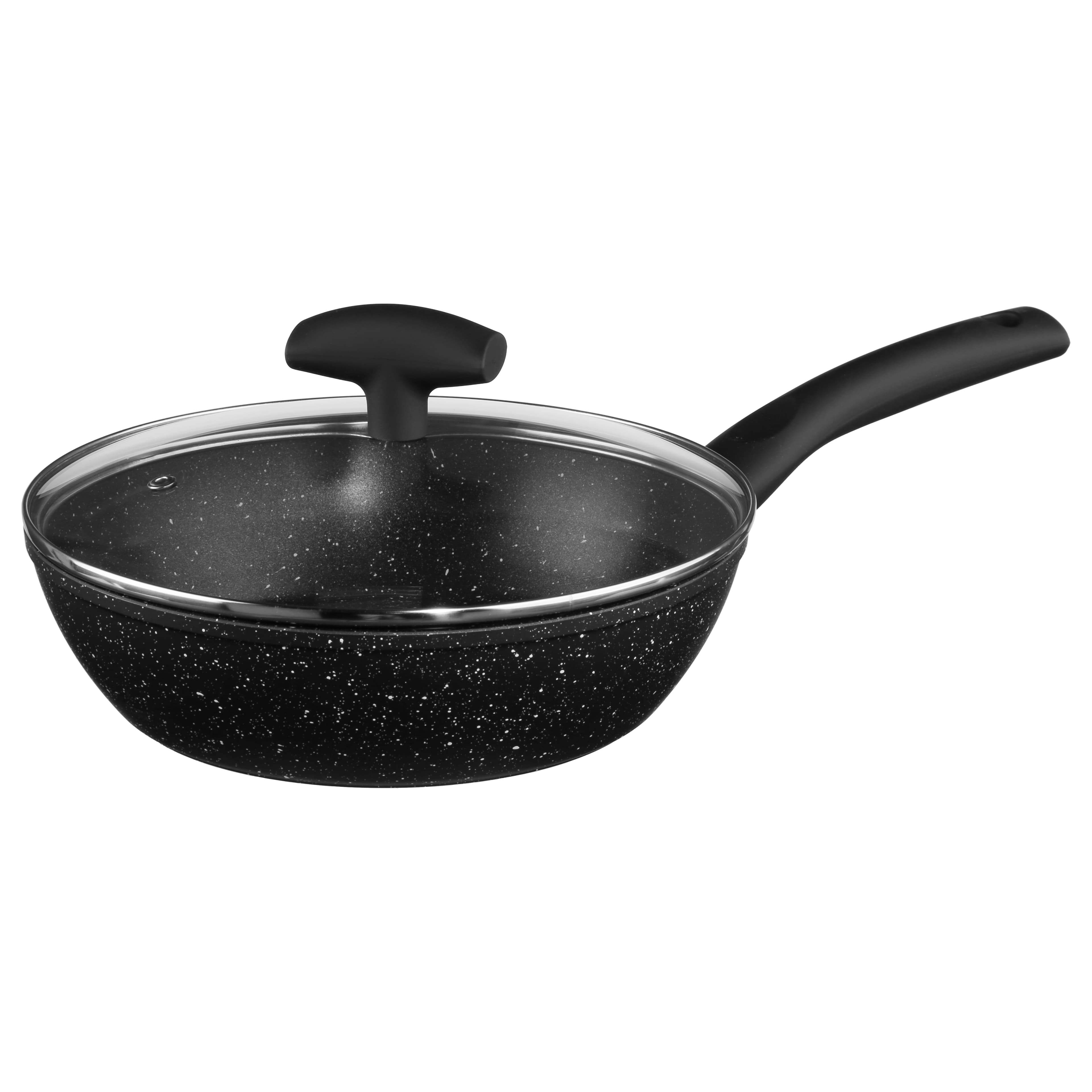 Sauteuse 24cm aluminium forgé avec couvercle en verre tous feux dont induction CARACTERE