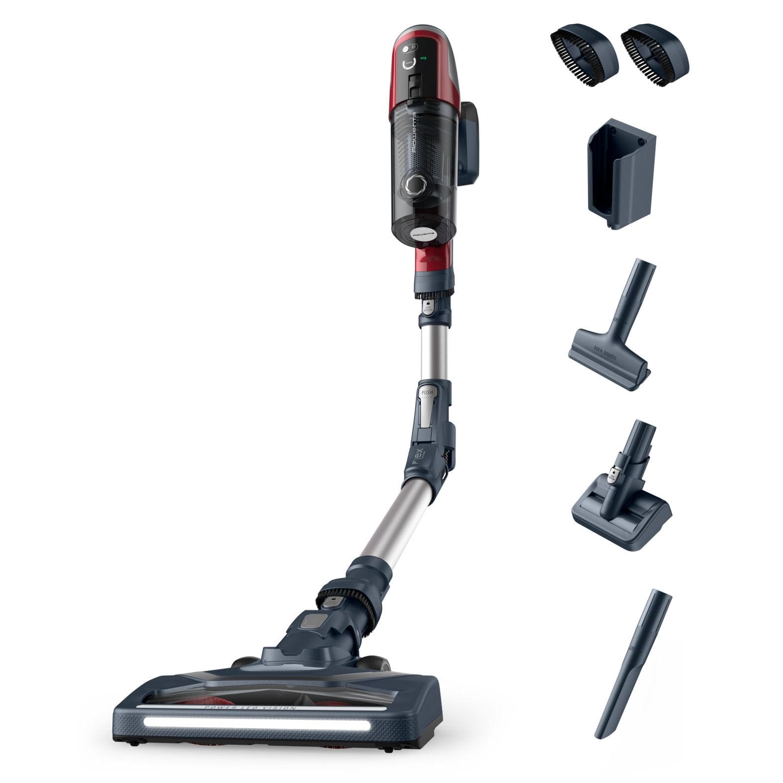 ROWENTA Aspirateur balai RH6472 - Rouge et gris