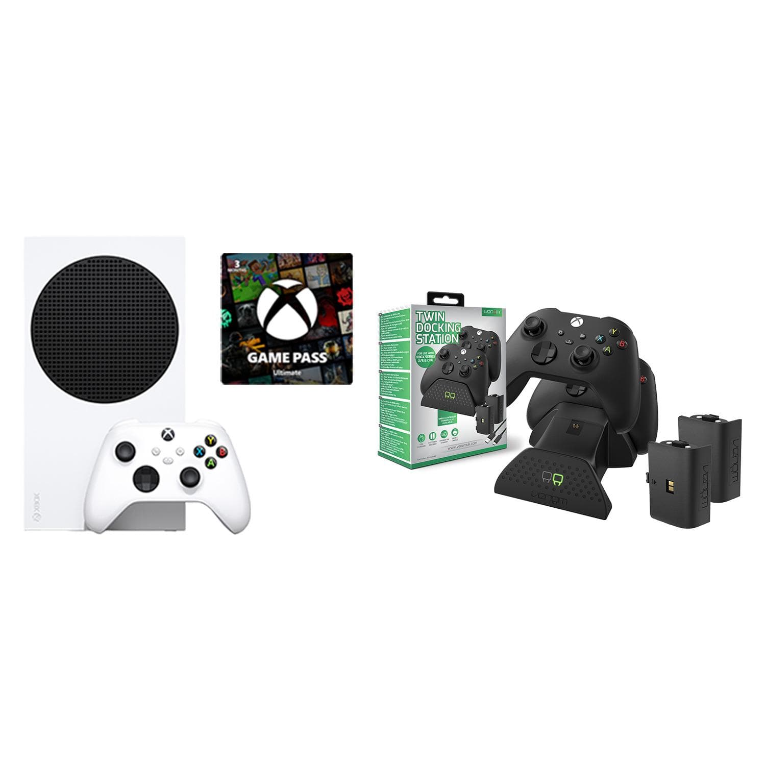 Pack Console Xbox Series S + 3 Mois Game Pass Ultimate + Accessoire Gaming Venom