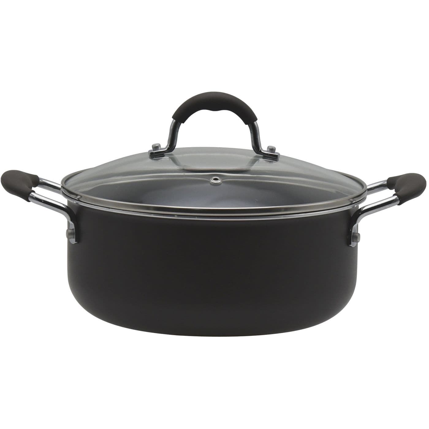 ACTUEL Faitout aluminium 24 cm avec couvercle en verre tous feux dont induction