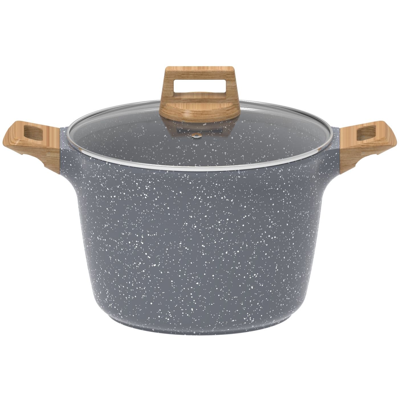 Marmite 28 cm aluminium tous feux dont induction avec couvercle