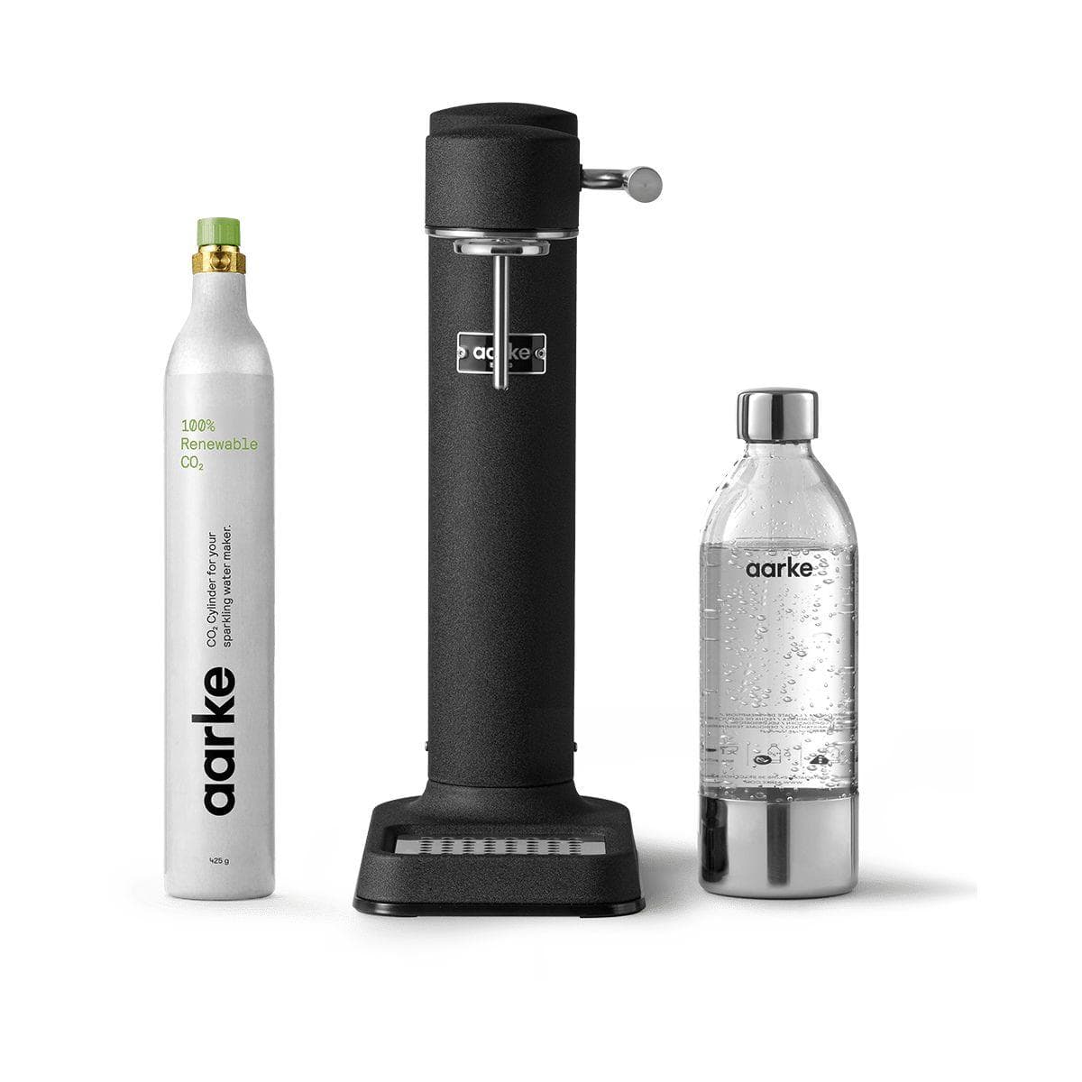 AARKE Machine à soda Pack Carbonator 3 Noir mat + CO2