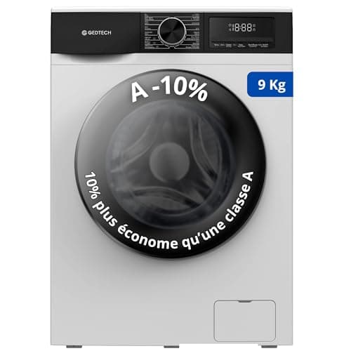 GEDTECH Lave-linge GLL91400WH 9 kg 1400 tr/min