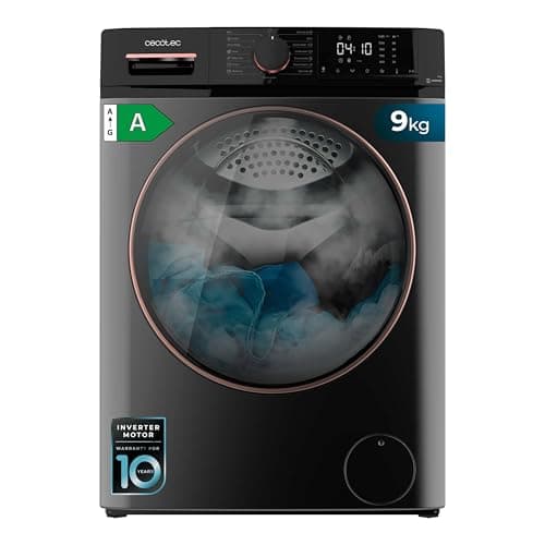 Cecotec Bolero Dresscode 9610 Lave-linge frontal – 9 kg, 1400 rpm, Inverter Plus, 2000 W, vapeur, 15 programmes