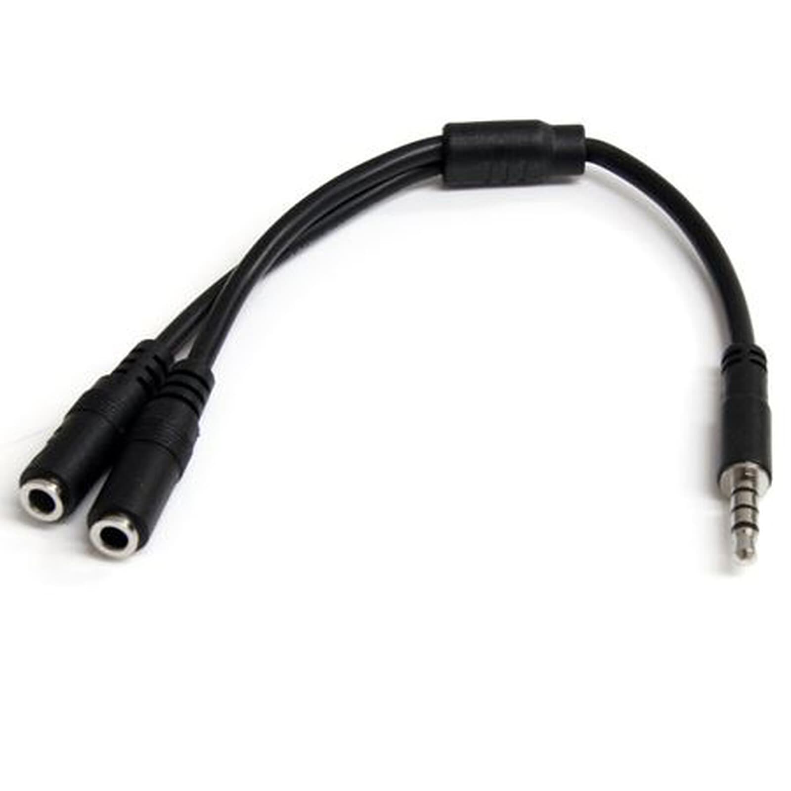 StarTech.com Adaptateur casque/micro sur port Jack 3.5 mm