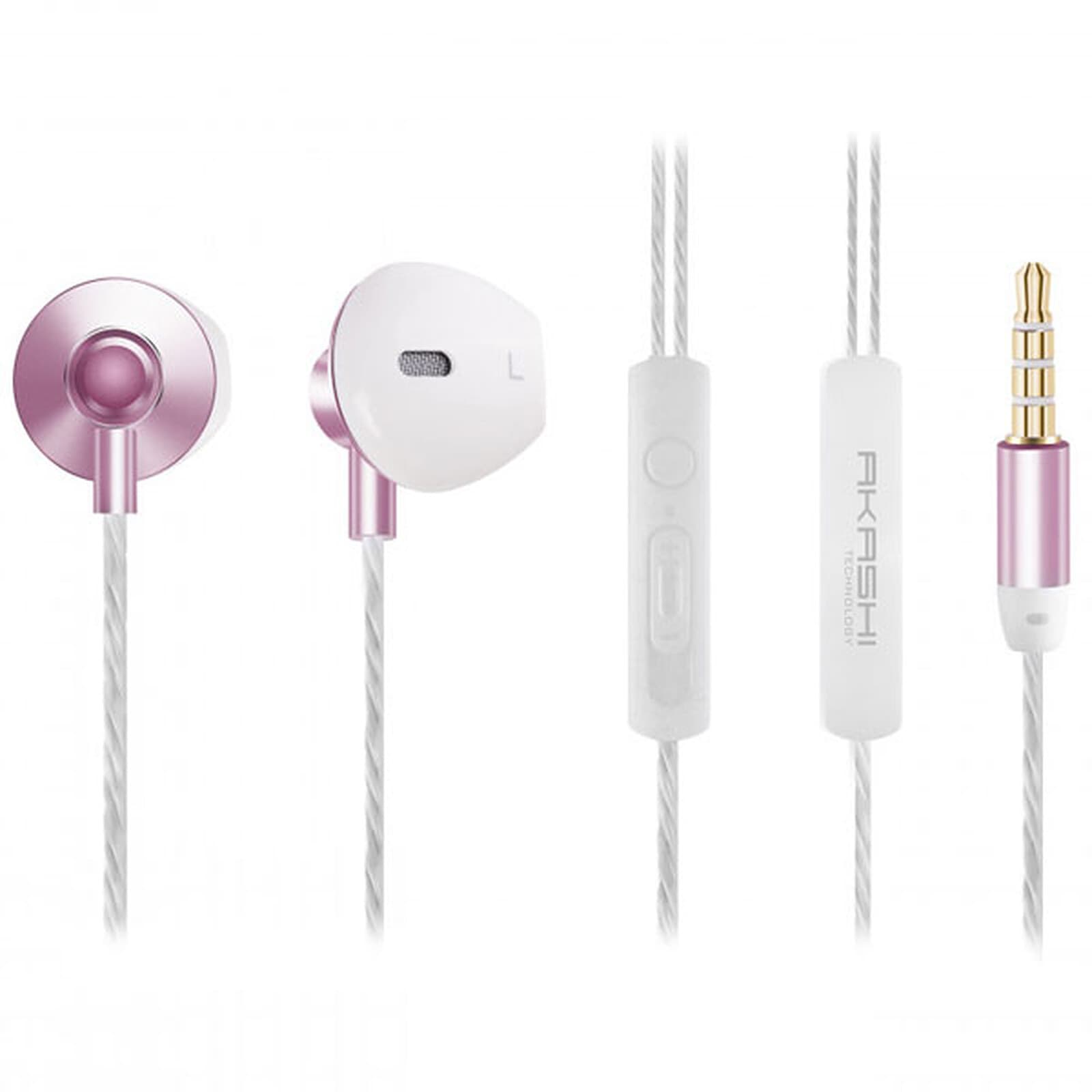 Akashi Ecouteurs Intra avec Micro Rose
