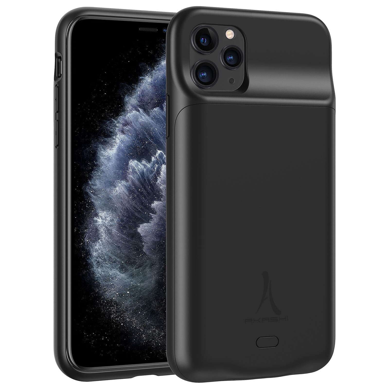 Akashi Coque Batterie Sans Fil Noire iPhone 11 Pro