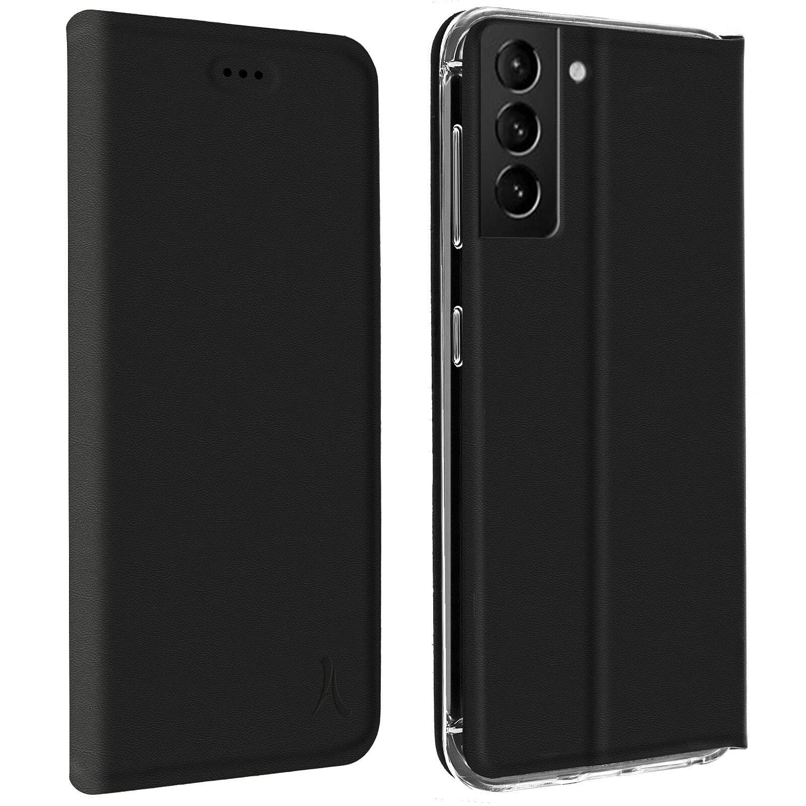 Akashi Etui Folio Porte Carte Noir Samsung Galaxy S21+