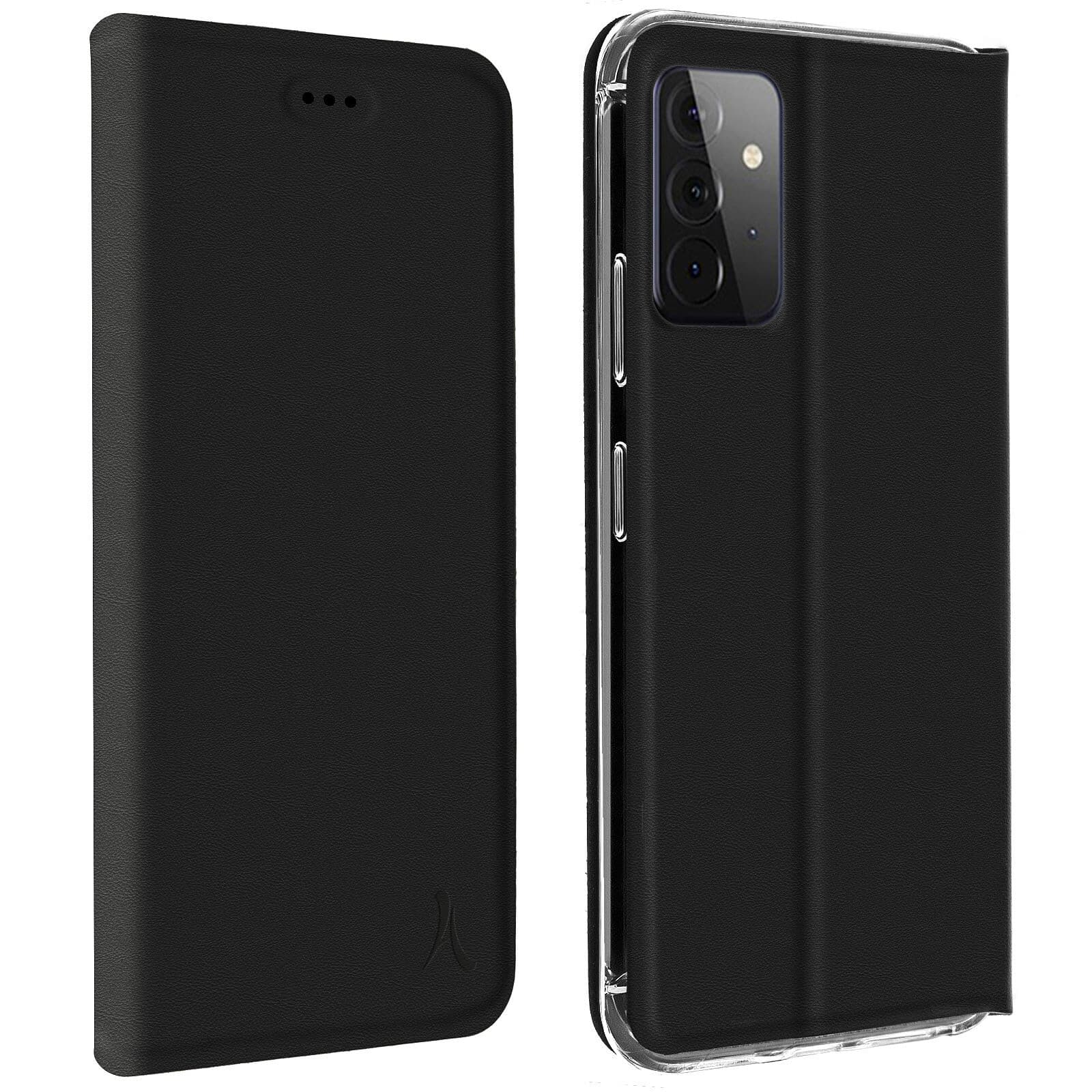 Akashi Etui Folio Porte Carte Noir Samsung Galaxy A72