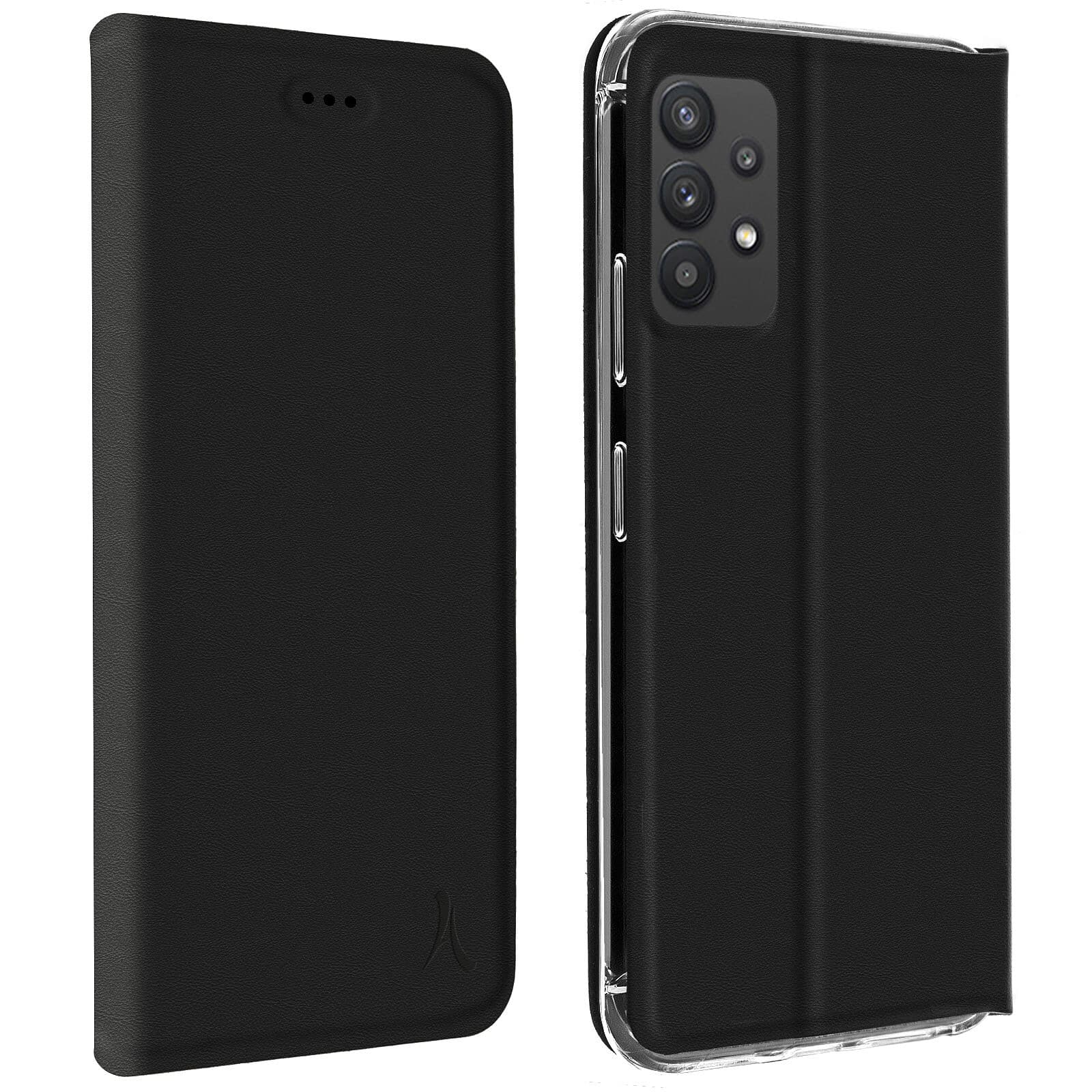 Akashi Etui Folio Porte Carte Noir Samsung Galaxy A32 4G