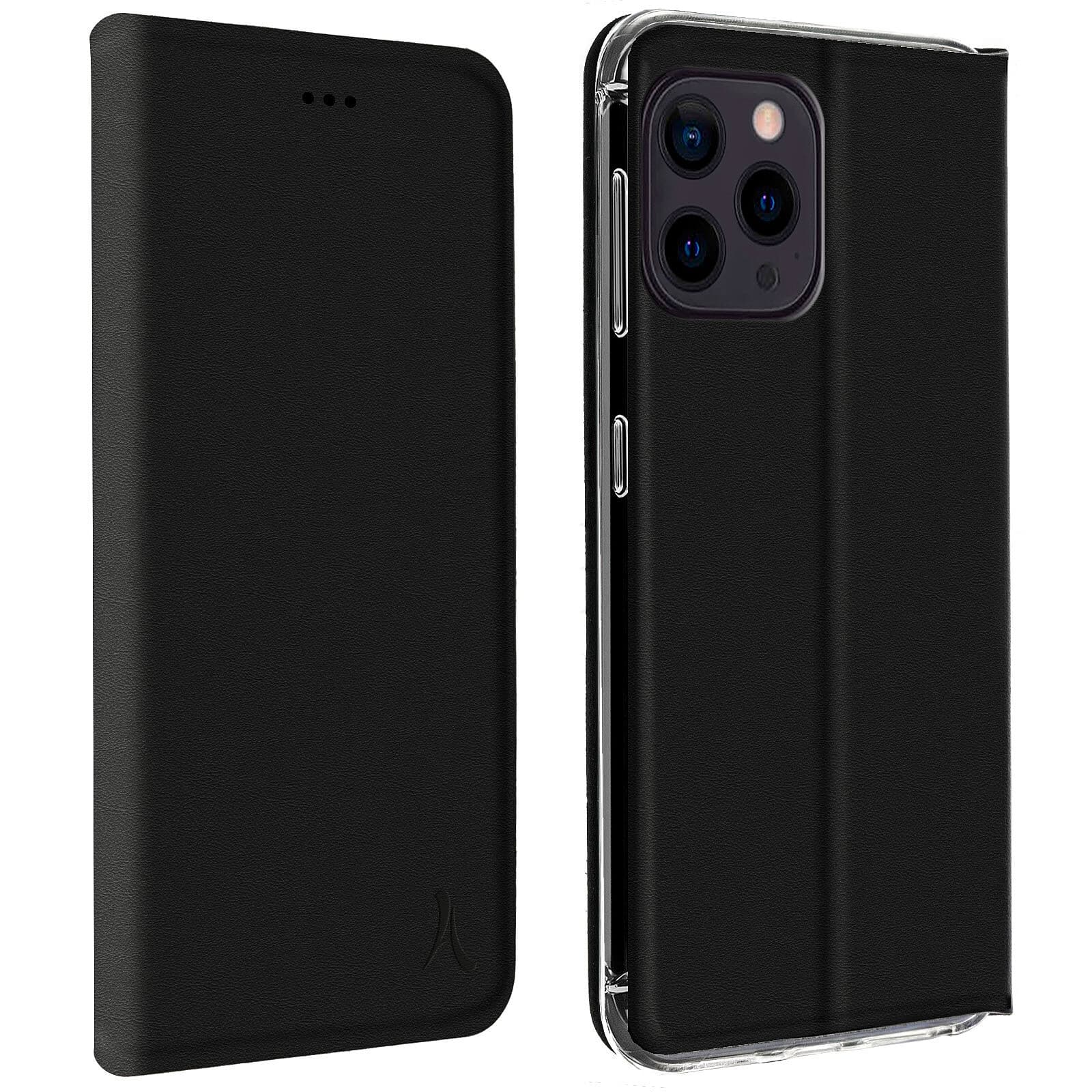 Akashi Etui Folio Porte Carte Noir Apple iPhone 13 Pro