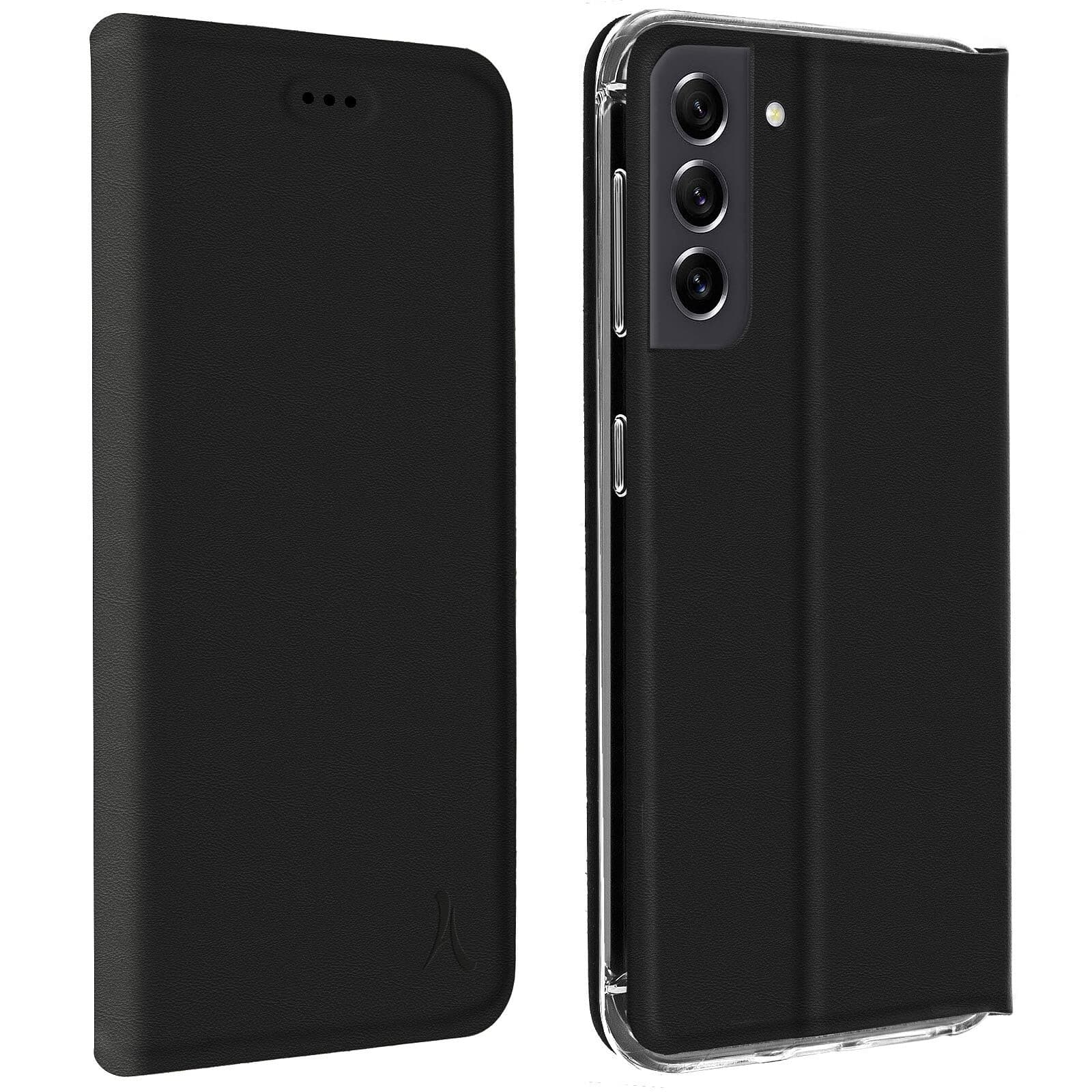 Akashi Etui Folio Porte Carte Noir Samsung Galaxy S21 FE