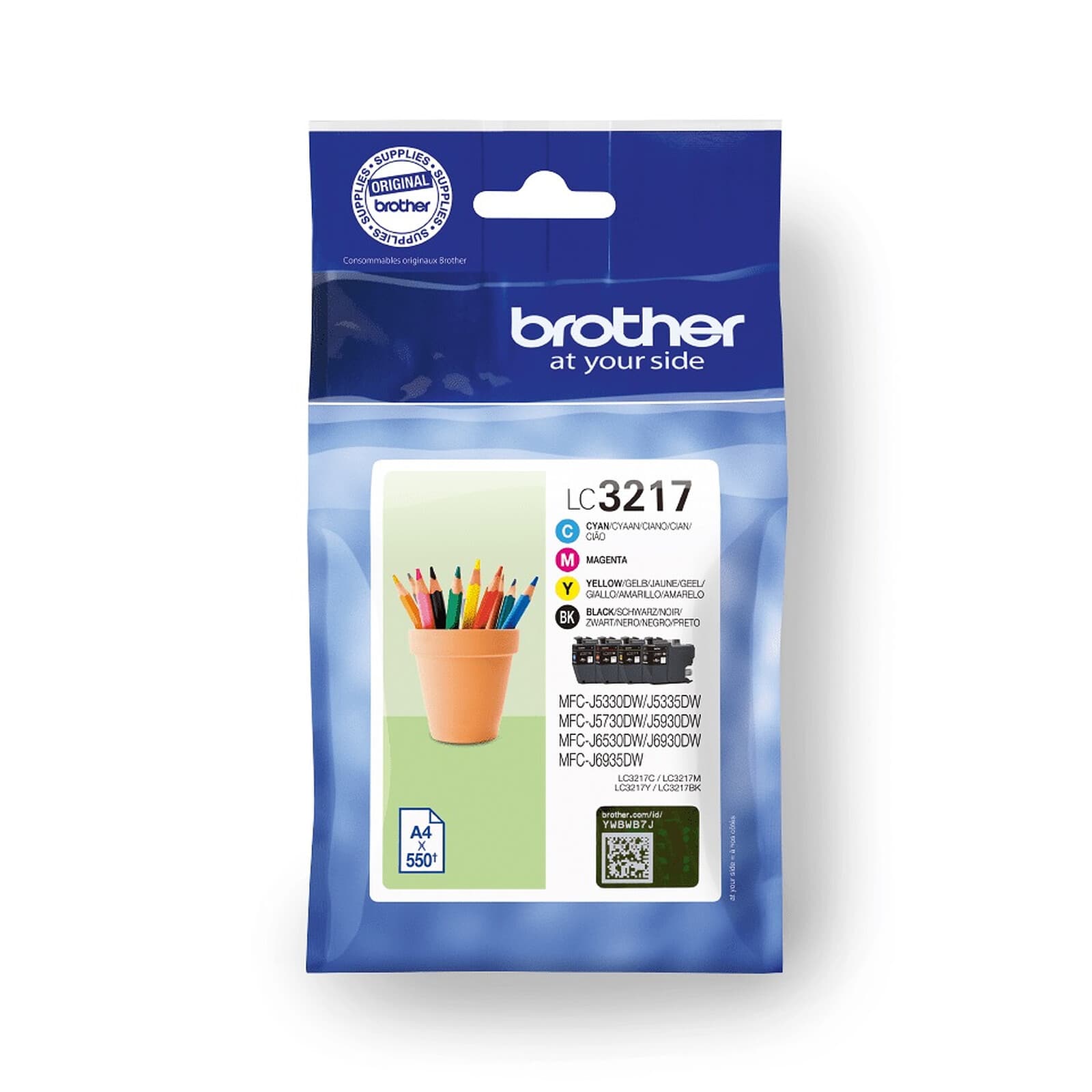 Brother LC3217VAL Value Pack (Noir, Cyan, Magenta, Jaune)