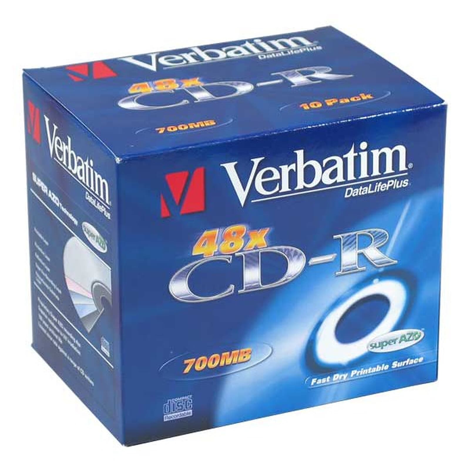 Verbatim CD-R 700 Mo 52x imprimable (boite de 10)